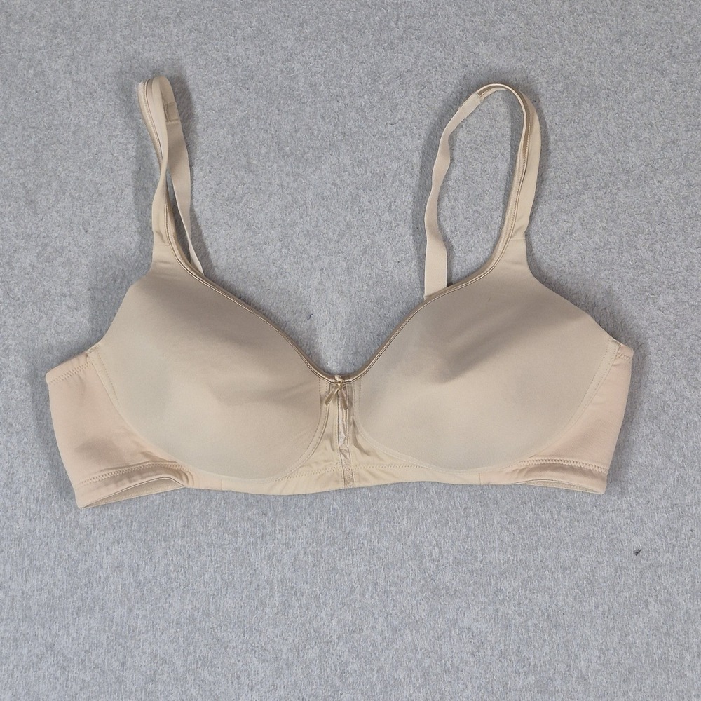 Vanity Fair Women Bra 40C Beige Adjustable Strap 72335 Wireless Lightly Lined